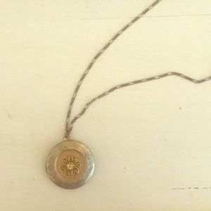 Gold locket pendant necklace